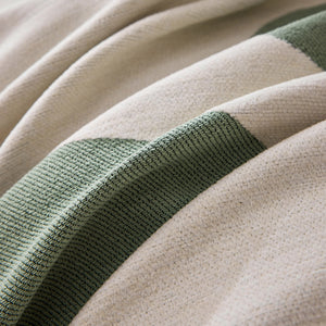 Modern Abstract Chenille Sofa Cover, Large Soft Throw Blanket with Tassels for Couch