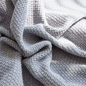 Chenille Thickened Solid Couch Blanket Throws, Reversible Couch Covers for Sectional Couches