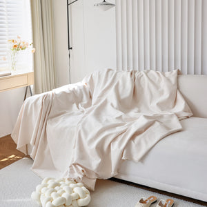 Textured Chenille Sofa Cover Throw, Soft Washable Couch Blanket Protector for Pets