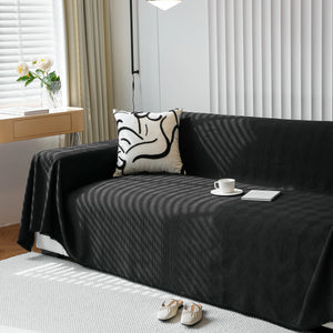 Textured Chenille Sofa Cover Throw, Soft Washable Couch Blanket Protector for Pets