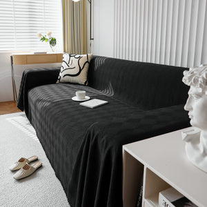 Textured Chenille Sofa Cover Throw, Soft Washable Couch Blanket Protector for Pets