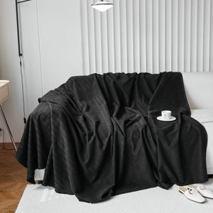 Textured Chenille Sofa Cover Throw, Soft Washable Couch Blanket Protector for Pets