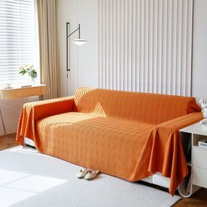 Textured Chenille Sofa Cover Throw, Soft Washable Couch Blanket Protector for Pets