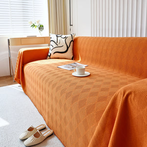 Textured Chenille Sofa Cover Throw, Soft Washable Couch Blanket Protector for Pets