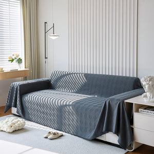 Textured Chenille Sofa Cover Throw, Soft Washable Couch Blanket Protector for Pets