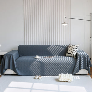 Textured Chenille Sofa Cover Throw, Soft Washable Couch Blanket Protector for Pets