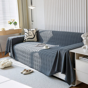 Textured Chenille Sofa Cover Throw, Soft Washable Couch Blanket Protector for Pets