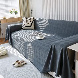 Textured Chenille Sofa Cover Throw, Soft Washable Couch Blanket Protector for Pets