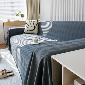 Textured Chenille Sofa Cover Throw, Soft Washable Couch Blanket Protector for Pets