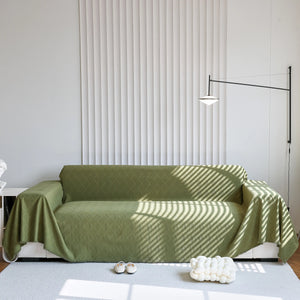 Textured Chenille Sofa Cover Throw, Soft Washable Couch Blanket Protector for Pets