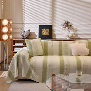 Modern Striped Couch Protector Blanket, Furniture Slipcover for L Shaped Sectionals