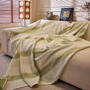 Modern Striped Couch Protector Blanket, Furniture Slipcover for L Shaped Sectionals