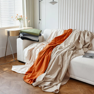 Textured Chenille Sofa Cover Throw, Soft Washable Couch Blanket Protector for Pets