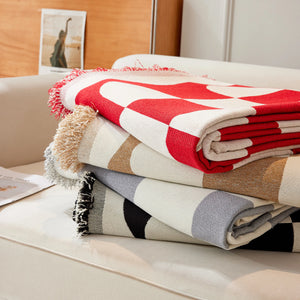 Chenille Plaid Couch Covers for Couches, Sectional Couch Covers, Stylish Sofa Throw Blanket