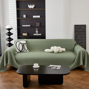 Waterproof Waffle Lattice Sofa Throw, Sofa Towel Cover for Couches, Simple Sofa Cover Blanket