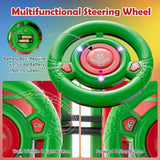 6V Electric Kids Ride On Car Toy Train with 16 Pieces Tracks-Green
