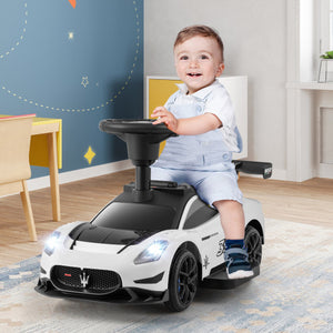 6V Electric Kids Ride on Push Car Maserati Licensed with Foot Pedal and Music-White