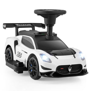 6V Electric Kids Ride on Push Car Maserati Licensed with Foot Pedal and Music-White