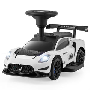 6V Electric Kids Ride on Push Car Maserati Licensed with Foot Pedal and Music-White