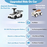 6V Electric Kids Ride on Push Car Maserati Licensed with Foot Pedal and Music-White