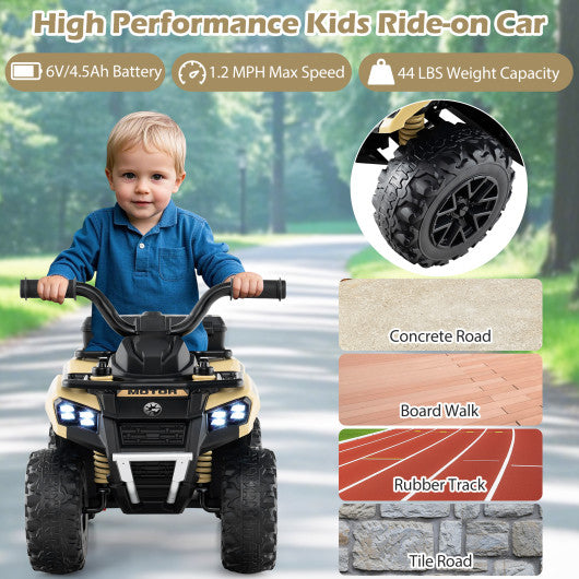 6V Kids Ride On ATV with Spray Function and Storage Box with Music-Red