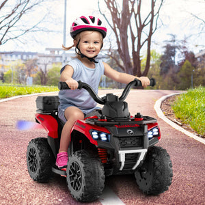 6V Kids Ride On ATV with Spray Function and Storage Box with Music-Red