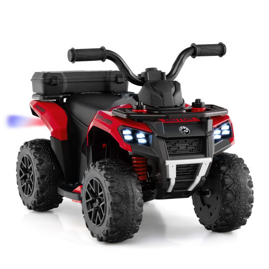 6V Kids Ride On ATV with Spray Function and Storage Box with Music-Red
