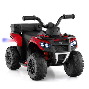 6V Kids Ride On ATV with Spray Function and Storage Box with Music-Red