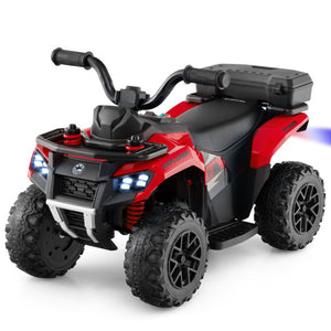 6V Kids Ride On ATV with Spray Function and Storage Box with Music-Red