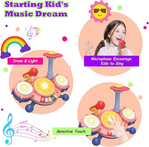 Contixo Musical Drum Toy Set for Babies, Learn Toy Age 2-8 Years by Contixo