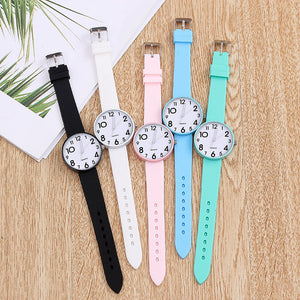 Small Dial Casual Fashion Watch Thin Strap Female Student Silicone Strap Temperament Ladies Watch Fresh Children Clock Casual Quartz Wristwatch With Bezel Case Silicone Band Watch For Women Girls