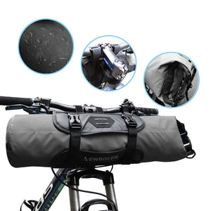 Bike Front Tube Bag Waterproof Bicycle Handlebar Basket Pack Cycling Front Frame Bicycle Accessories Waterproof Handlebar Bags Bike packing Bags Front Packs For Road Bicycles Bike Packing Accessories