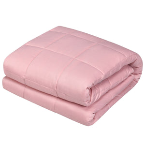 60 x80 Inch 15lbs Premium Cooling Heavy Weighted Blanket-Pink by DirectDeals