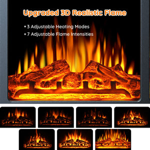 27” Electric Fireplace Mantel Wooden Surround Firebox M1806