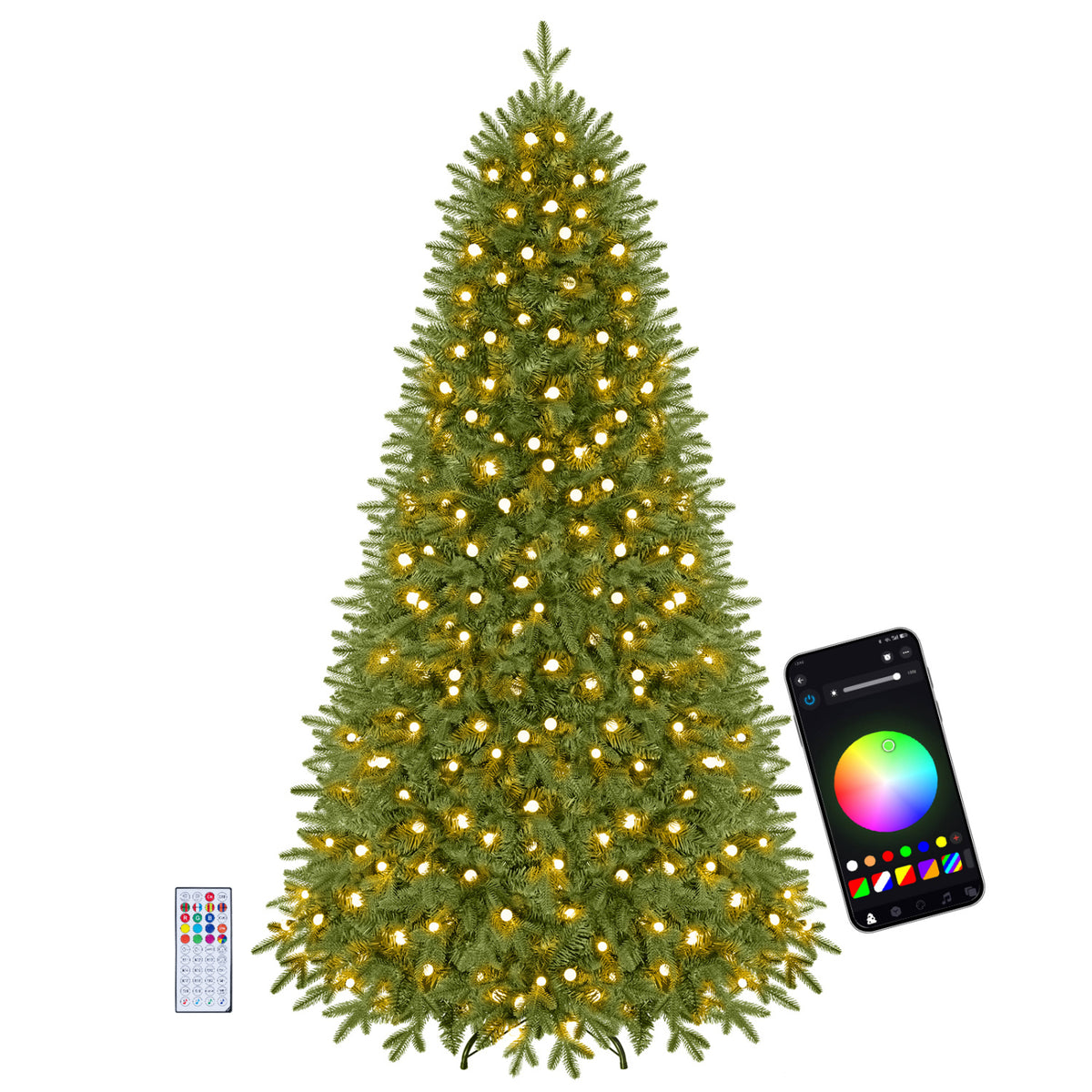 6.3 FT Smart Christmas Tree with 230 Pre-Lit RGB LED Lights-M