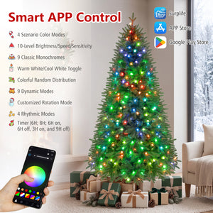 6.3 FT Smart Christmas Tree with 230 Pre-Lit RGB LED Lights-M