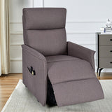 Power Lift Massage Recliner Chair for Elderly with Heavy Padded Cushion-Brown