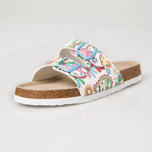 Soft Casual Slippers Women Summer Beach Slides Slippers Flip Flops Non-slip Buckle Strap Girls Indoor Outside Shoes Adjustable Double Buckle Strap Casual Comfort Footbed Slides Sandals For Indoor And Outdoor Beach