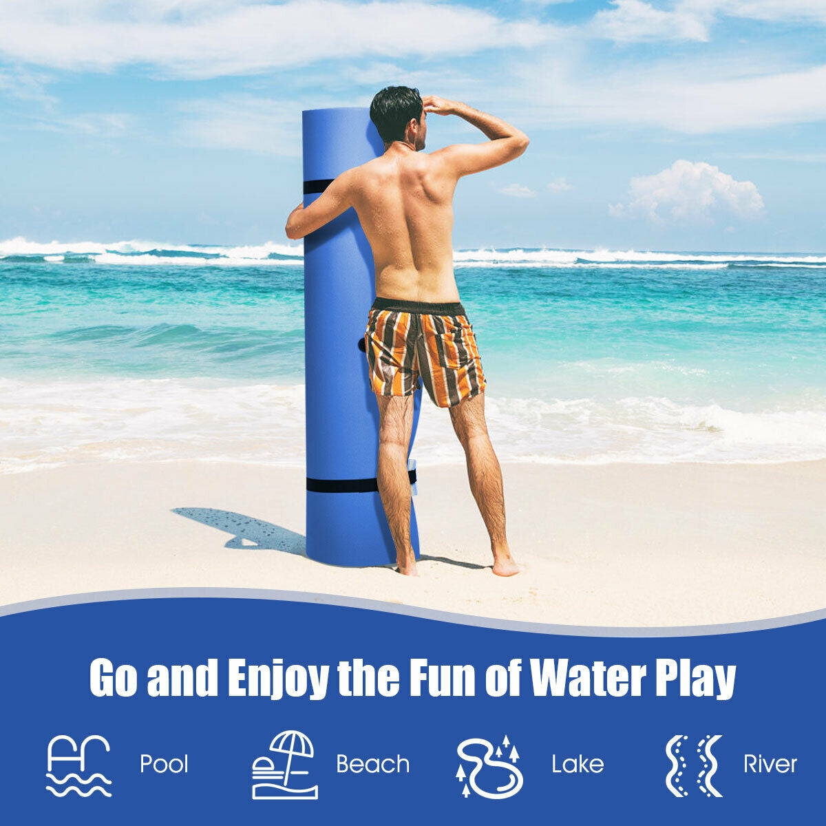 12 ™ x 6 ™ 3 Layer Floating Water Pad-Green