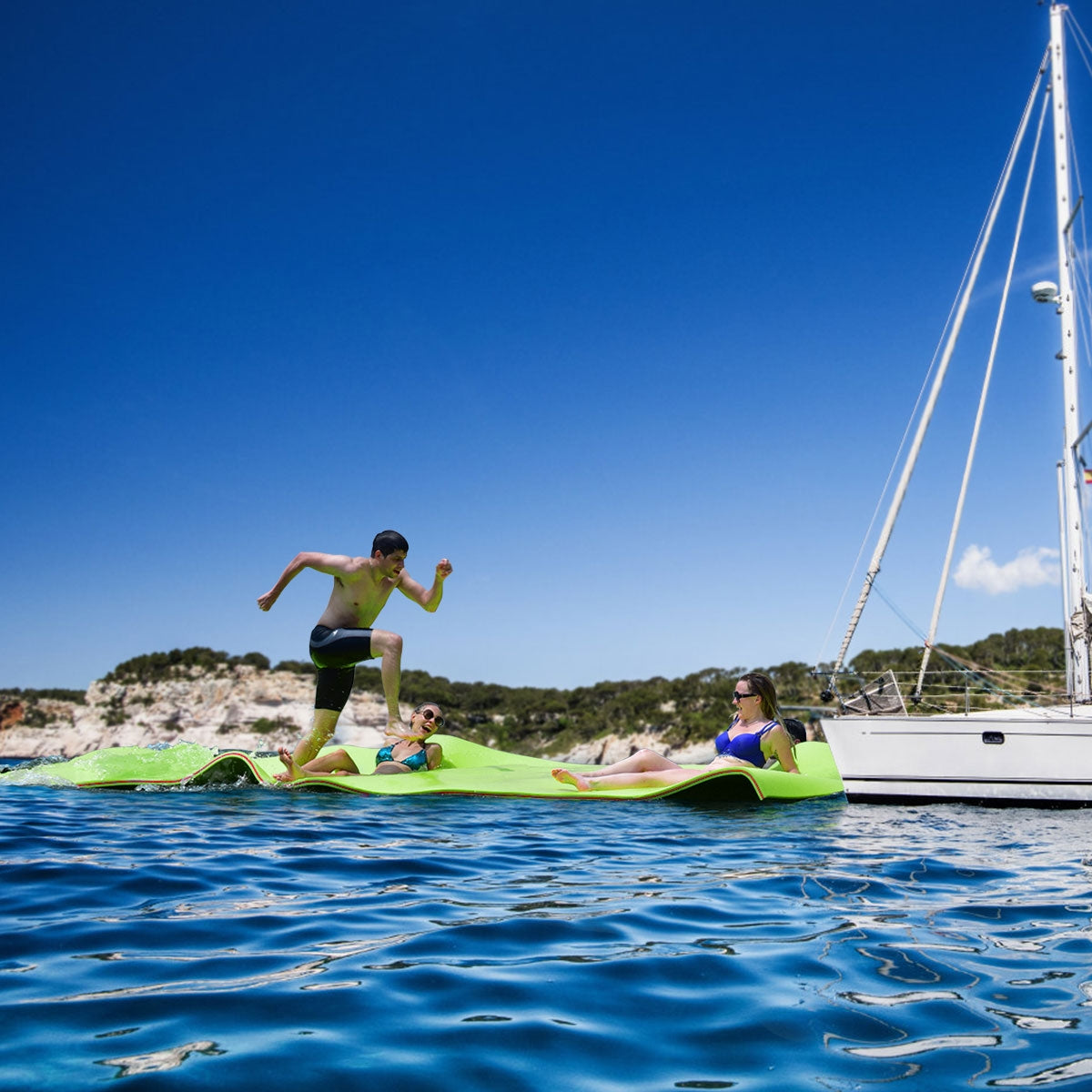 12 ™ x 6 ™ 3 Layer Floating Water Pad-Green