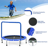 36 Inch Kids Trampoline Mini Rebounder with Full Covered Handrail-Pink