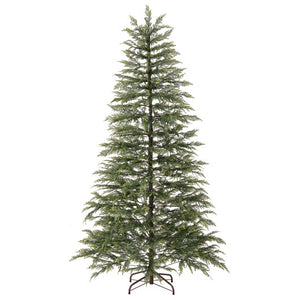 6.5 Feet Artificial Christmas Tree with Branch Tips and Colorful LED Lights