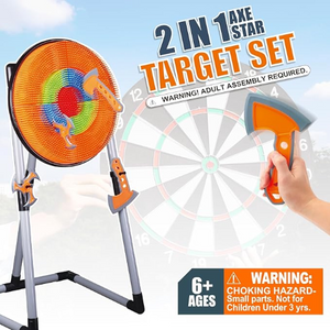 Contixo Kids Foam Axe Throwing Set with 4 Axes, 3 Darts, Bristle Target by Contixo
