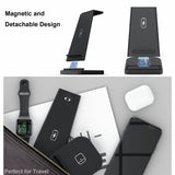 3-in-1 Fast Wireless Charging Stand for Phones, Apple Watch & AirPods by Infinite Basics