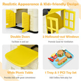Kid ™s Playhouse Pretend Toy House For Boys and Girls 7 Pieces Toy Set-Pink