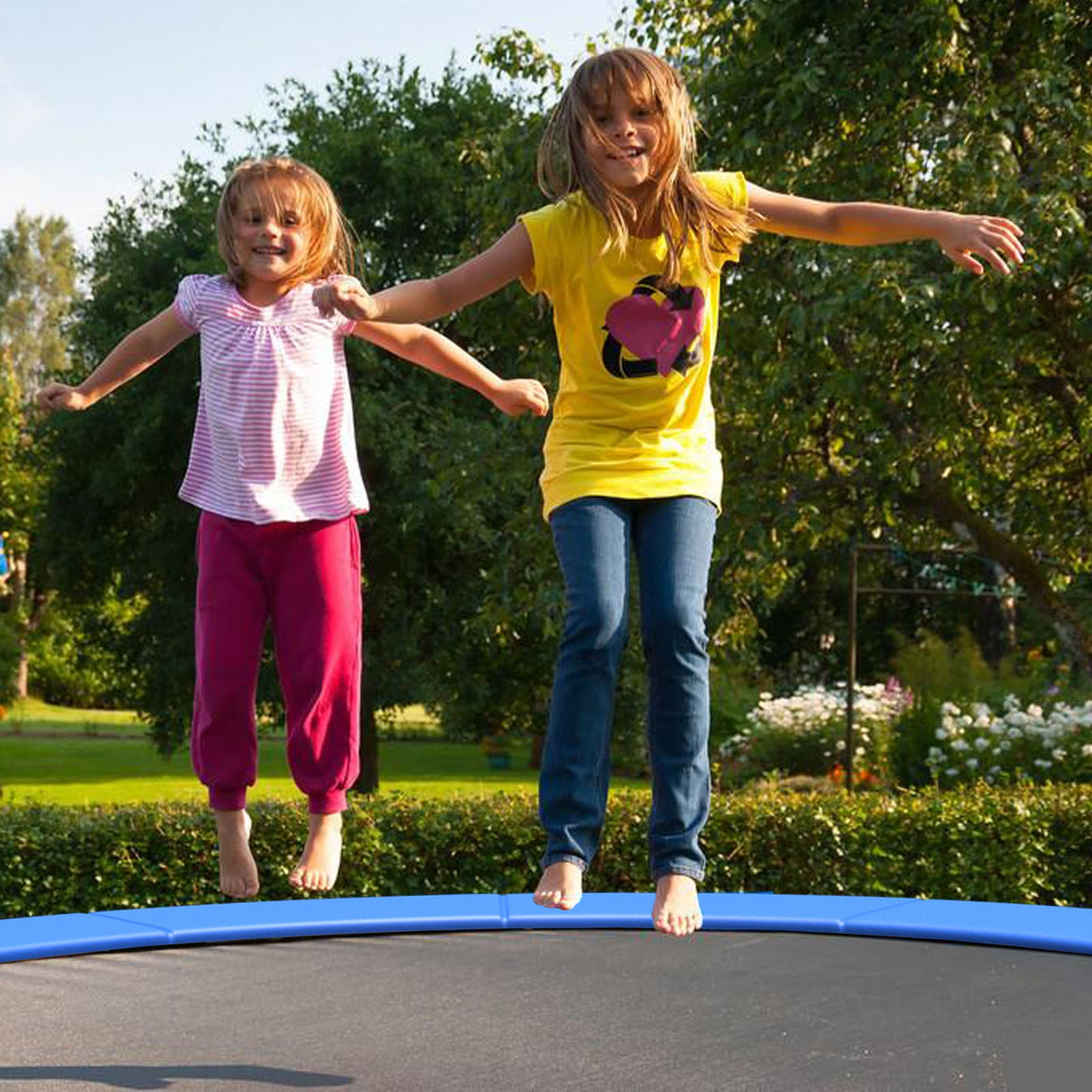 14 Feet Waterproof and Tear-Resistant Universal Trampoline Safety Pad Spring Cover-Multicolor