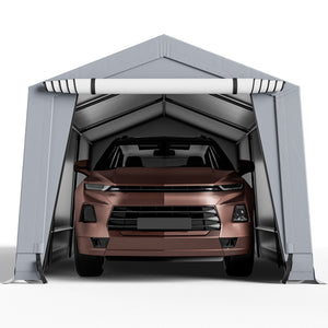 10 x 16/10 x 20 Feet Outdoor Heavy-Duty Carport with 2 Doors-10 x 16 ft