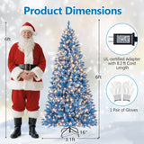 6/7/8/9 FT Artificial Christmas Tree with 767 Snowy Branch Tips-6 FT