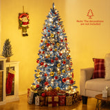 5/6/7 FT Whimsical Christmas Tree with Bendable Top and 216/290/366 Branch-5 FT