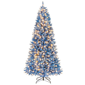 6/7/8/9 FT Artificial Christmas Tree with 767 Snowy Branch Tips-7 FT